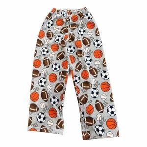 Carter’s Boys Fleece Pajama Pants Size 10 Sports Print Football Basketball
